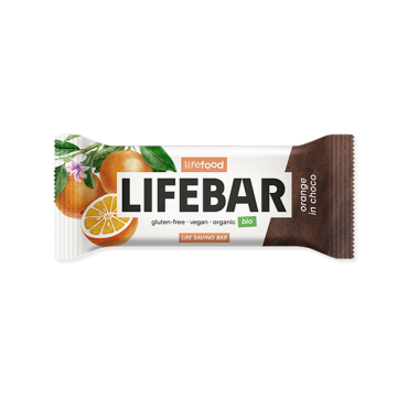 Tyčinka Lifebar pomeranč v čokoládě BIO 40g