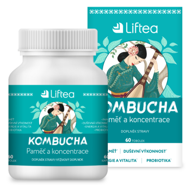 Liftea: Kombucha - Paměť a koncentrace 60 tbl.