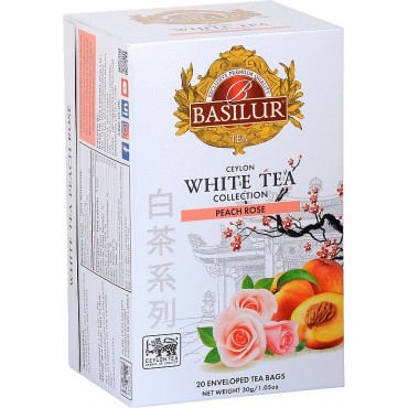 Basilur: White Tea Peach Rose 20x1x5g
