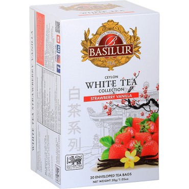 Basilur: White Tea Strawberry Vanilla 20x1x5g