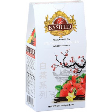 Basilur: White Tea Strawberry Vanilla papír 100g