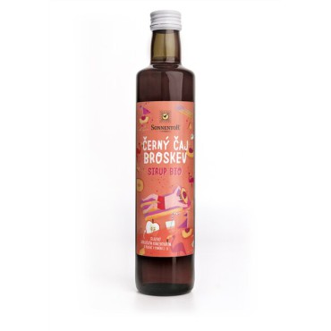 Sonnentor: Černý čaj - broskev sirup BIO 500ml