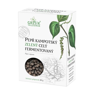 Grešík: Pepř kampotský zelený celý ferment. 20g