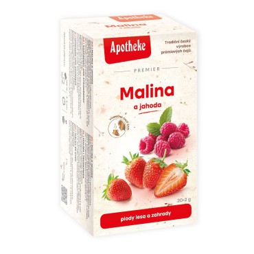 Apotheke: Ovocný čaj Malina a jahoda 20x2g