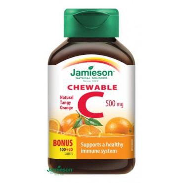 Jamieson: Vitamín C 500mg pomeranč cucací 120tbl.