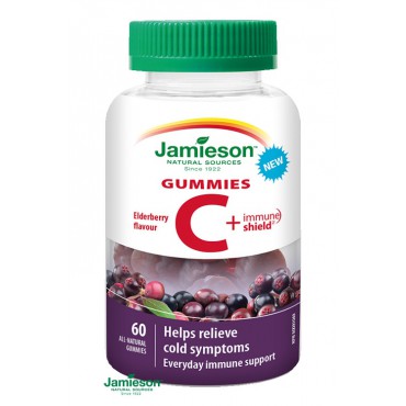 Jamieson: Vitamín C+Immune Shield Gummies 60cps. 