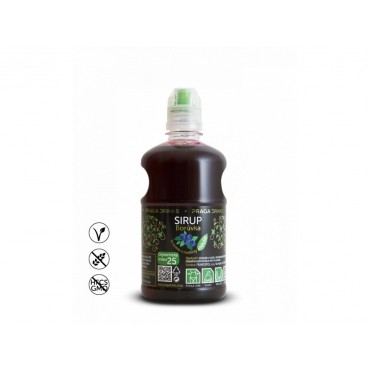 Sirup borůvka lesní se stévií 650g