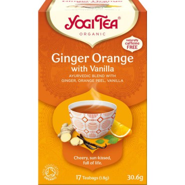 Yogi Tea: Zázvor Pomeranč s vanilkou 17x1,8g