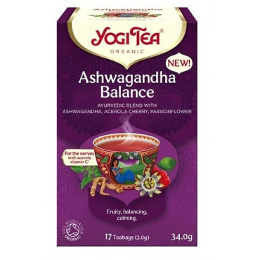 Yogi Tea: Čaj Rovnováha Ashwagandhy BIO 17x2g