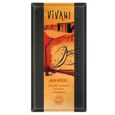 Vivani: Mléčná čokoláda s celými mandlemi 100g