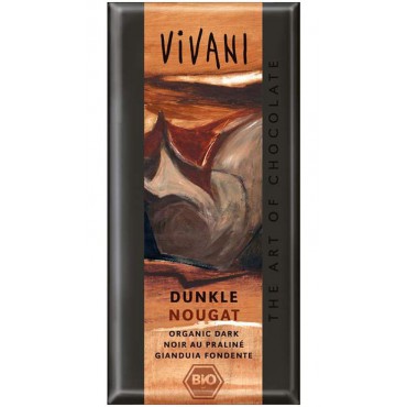 Vivani: Hořka čokoláda nugátová BIO 100g