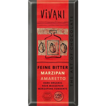 Vivani: Čokoláda hořká Marzipan Amaretto BIO 100g