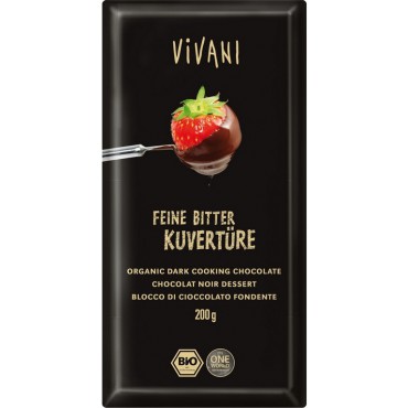 Vivani: Tmavá čokoládová poleva BIO 200g