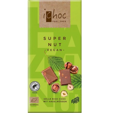 iChoc: čokoláda s oříšky vegan  BIO 80g