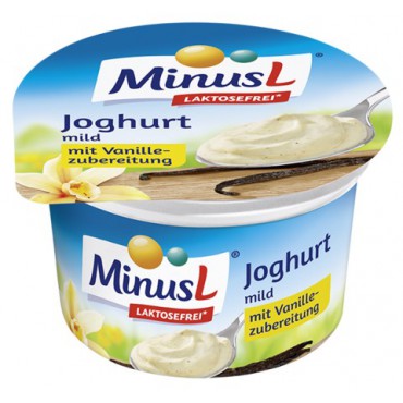 MinusL: Jogurt vanilkový 3,8%  bez laktózy 150g
