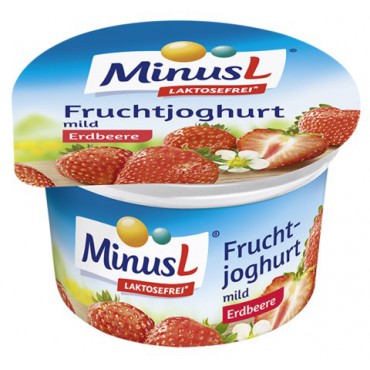 MinusL: Jogurt jahoda 3,8%  bez laktózy 150g