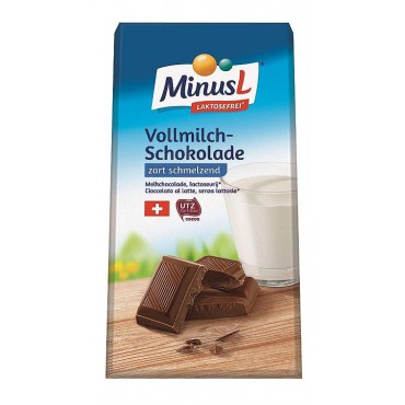 MinusL: Čokoláda mléčná bez laktózy 80g