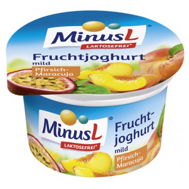 MinusL: Jogurt broskev - maracuja bez laktózy 150g