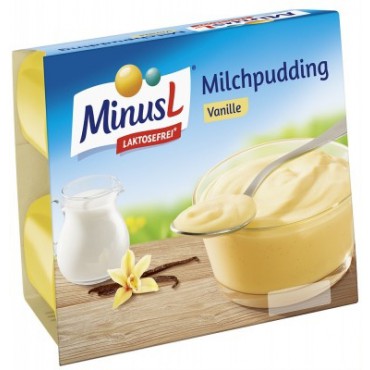 MinusL: Jemný puding vanilkový bez laktózy 4x125g