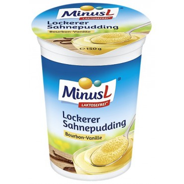 MinusL: Nadýchaný smetanový puding vanilkový bez laktózy 150g