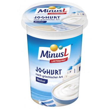 MinusL: Jogurt bílý řecký 9% bez laktózy 400g