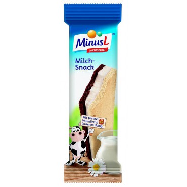 MinusL: Bezlaktózový mléčný Snack 4x28g