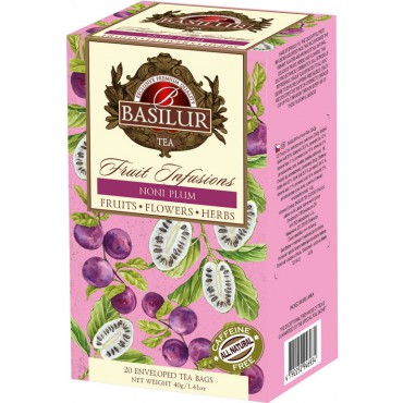 Basilur: Fruit Noni & Plum 20x2g