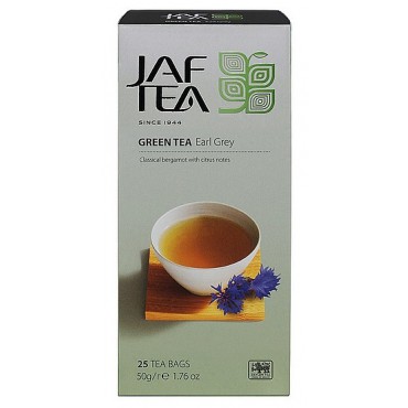 JAFTEA: Earl Grey Green tea nepřeba 25x2g