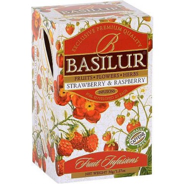 Basilur: Fruit Strawberry & Raspberry 20x1,8g