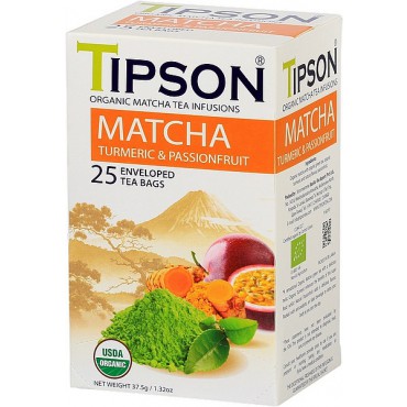 Tipson: Matcha Turmeric & Passion Fruit BIOg25x1,5