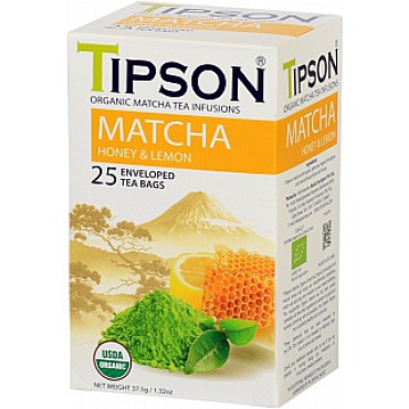 Tipson: Matcha Honey & Lemon BIO 25x1,5g