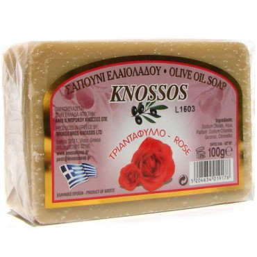 KNOSSOS: Olivové mýdlo a růže 100g