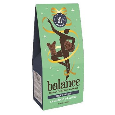 Balance mléčné čokoládové figurky bez přidaného cukru - vánoční 100g