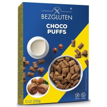 Bezgluten: Choco puffs kakaové polštářky s náplní 250g