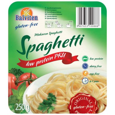 Balviten: Špagety nízkobílkovinné PKU 250g