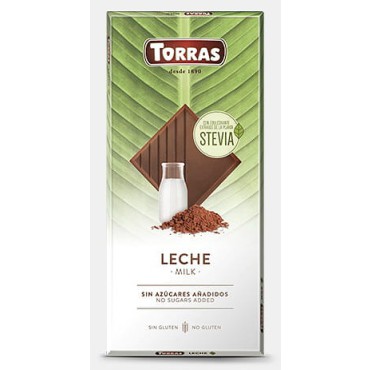 Torras mléčná čokoláda Stevia bezlepková 100g