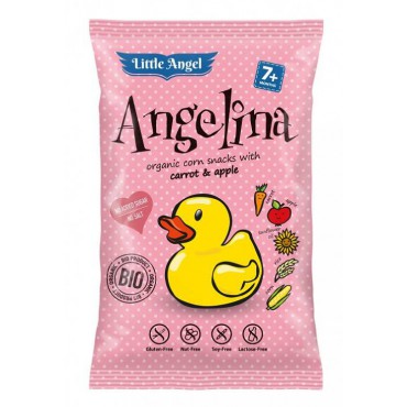 Bezlepkový snack Angelina jablko-mrkev BIO 30g