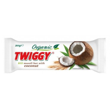 Tyčinka Twiggy müsli s kokosem BIO 20g