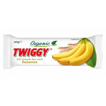 Tyčinka Twiggy müsli s banány BIO 20g