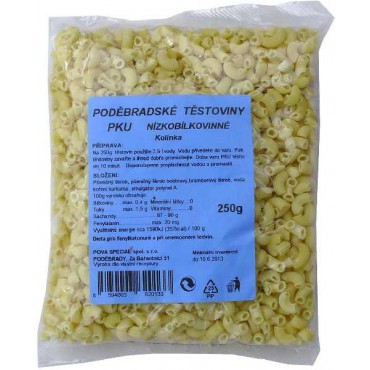 Poděbradské nízkobílkovinné těstoviny PKU kolínka 250g