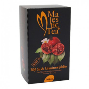 Majestic Tea: Bílý čaj & Granátové jablko 20x1,5g