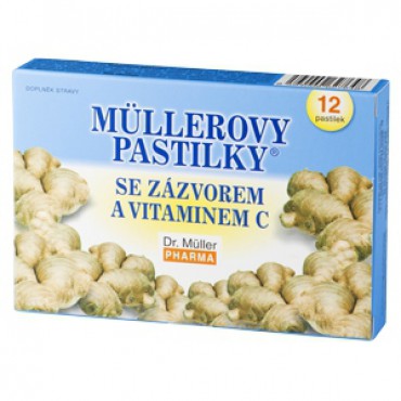 Müllerovy pastilky se zázvorem 12ks