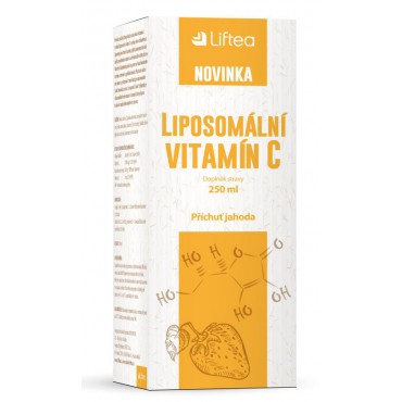 Liftea: Liposomální vitamín C příchuť jahoda 250ml