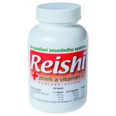 Reishi + zinek a vitamín C 60cps.