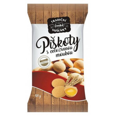 Piškoty s celozrnnou moukou  120g