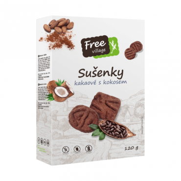 Sušenky kakaové s kokosem 120g