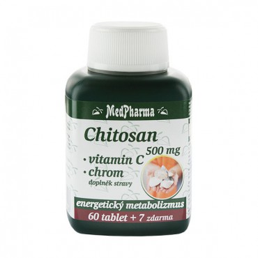 MedPharma: Chitosan 500mg + vitamín C + chrom 37tbl.