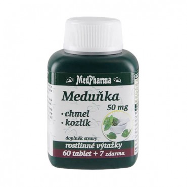 MedPharma: Meduňka 50mg, chmel, kozlík 67tbl.