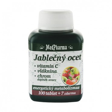 MedPharma: Jablečný ocet + vitamin C + vláknina + chrom 107tbl.