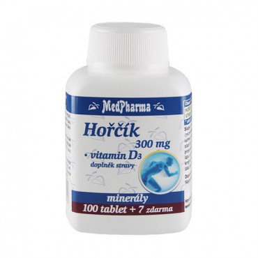 MedPharma: Hořčík 300mg + vit. D3 107tbl.